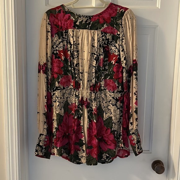 Free People EUC Size M Mikayla Twilight Combo Blouse - Picture 10 of 13